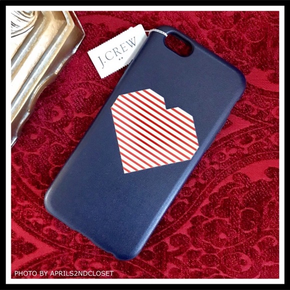 J. CREW NAVY BLUE STRIPED HEART IPHONE 6 CASE - Picture 3 of 5